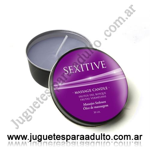 Aceites y lubricantes, Lubricantes sexitive, Vela para masajes con aroma a frutos del bosque